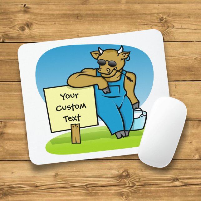 Cow with sign mouse pad (Creator Uploaded)