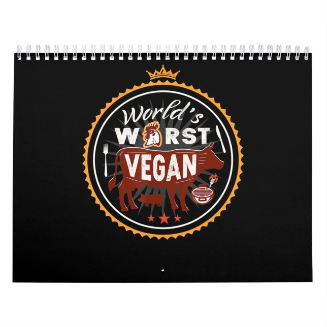 Cow Worlds Worst Vegan Meat BBQ Calendar (Cover)