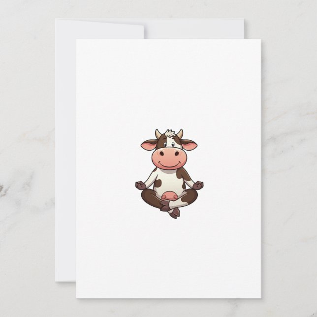 cow yoga flying  invitation (Front)