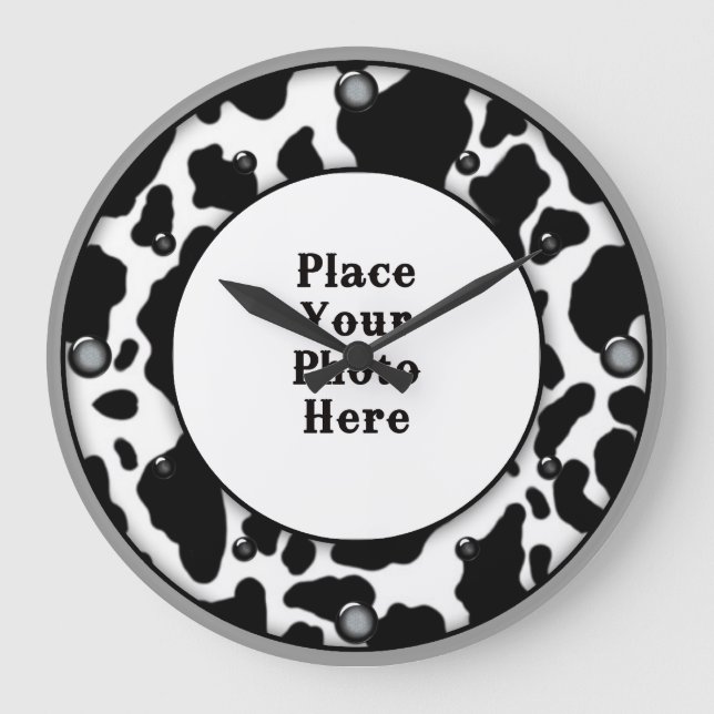 Cow Your Photo Wall Clock (Front)