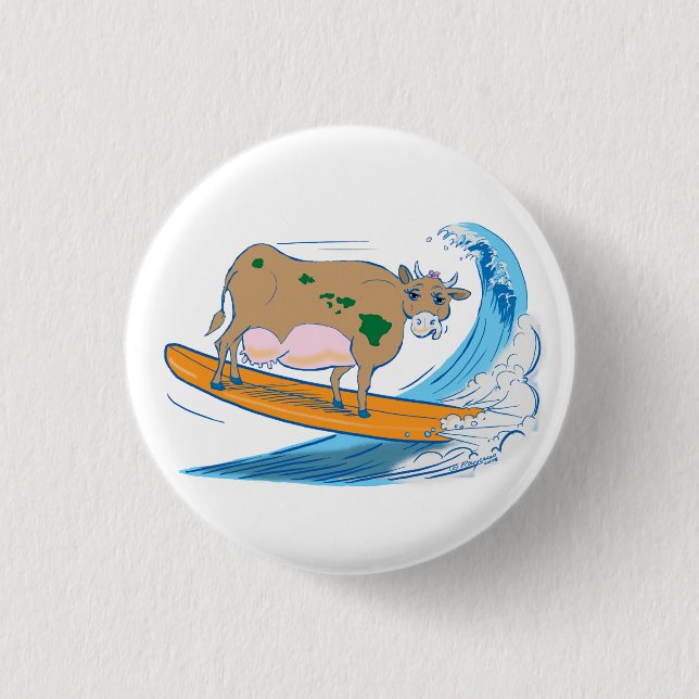 CoWaBuNgA 1 Inch Round Button (Front)