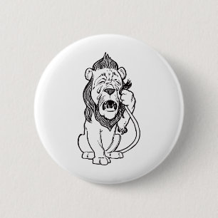 Cowardly Lion 2 Inch Round Button