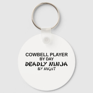 Cowbell Deadly Ninja by Night Keychain
