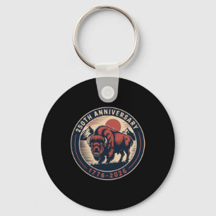 Cowboy 250 Th 4th Of July Flag 1776 2026 250th Ann Keychain