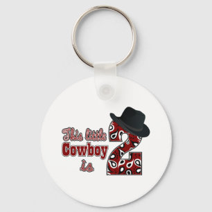 Cowboy 2nd Birthday Keychain