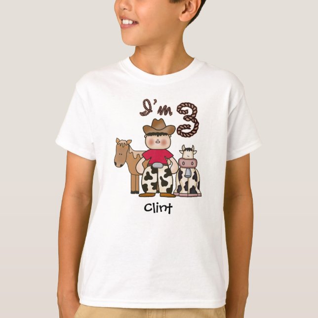 Cowboy 3e anniversaire T-shirt (Devant)