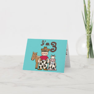 Cowboy 3rd Birthday Fill-in  Invitations