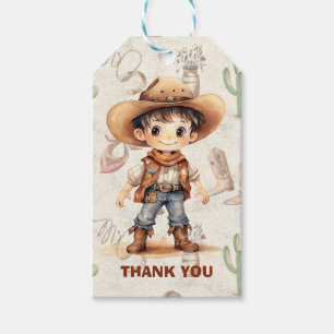 Cowboy 5th Birthday Bash  Gift Tags
