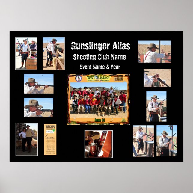 Cowboy Action Tir Événement Affiches personnalisée (Devant)