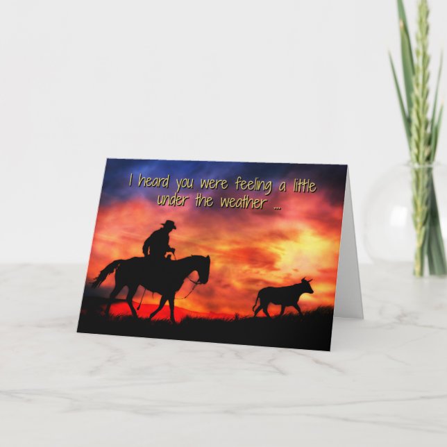 Cowboy Allez Bien, Sentez-Vous Meilleure Carte Mig (Devant)