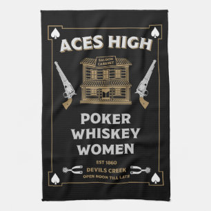 Cowboy American Frontier Saloon Kitchen Towel