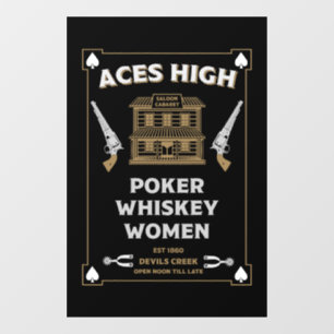 Cowboy American Frontier Saloon Window Cling