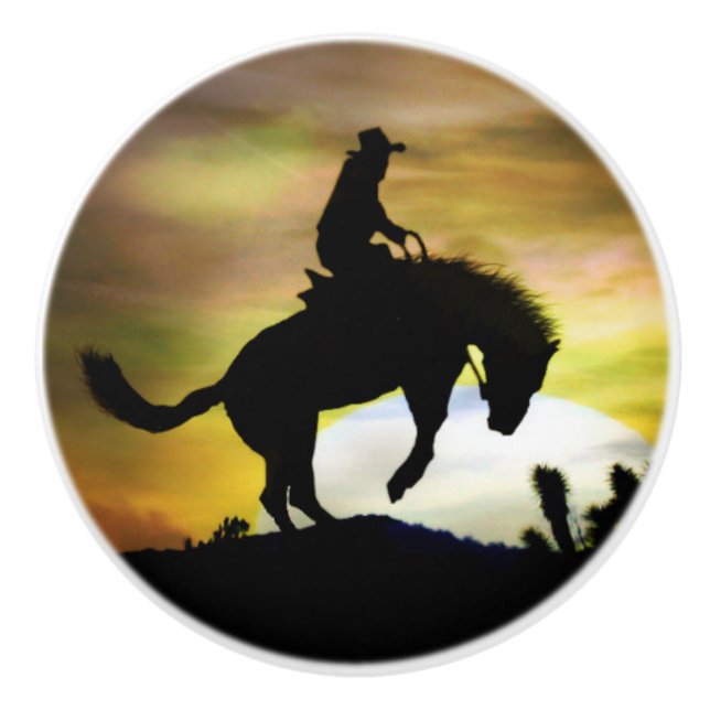 Cowboy and Bucking Horse Knobs and Pulls (Front)