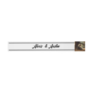 Cowboy and Cowgirl Kissing Western Style Wedding Invitation Belly Band