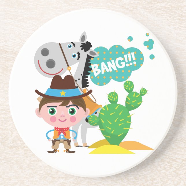 Cowboy and Horse Coaster (Front)