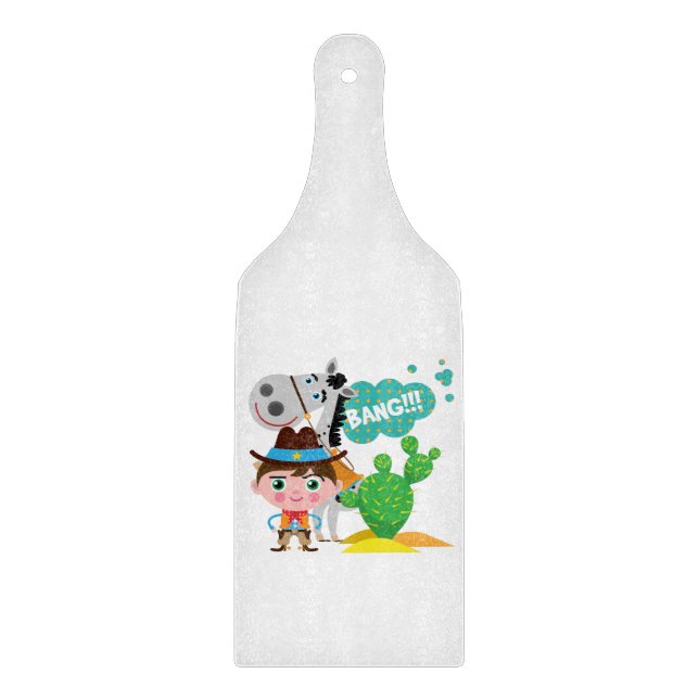 Cowboy and Horse Cutting Board (Front)