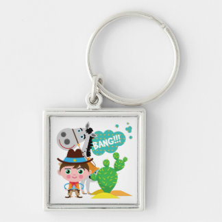 Cowboy and Horse Keychain