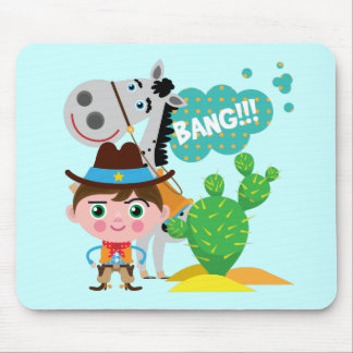 Cowboy and Horse Mouse Pad