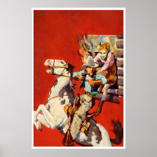 Cowboy Art Gunslinger Print Western Poster