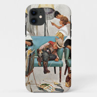 Cowboy Asleep in Beauty Salon