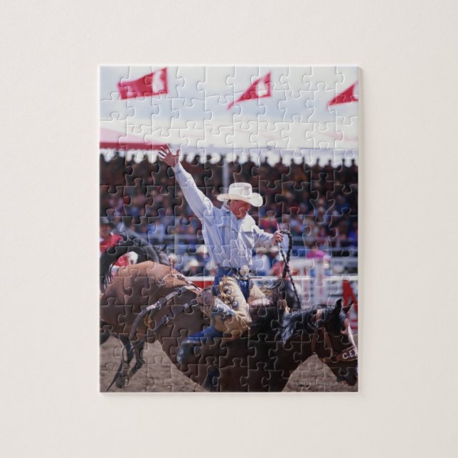Cowboy at a Rodeo Jigsaw Puzzle (Vertical)