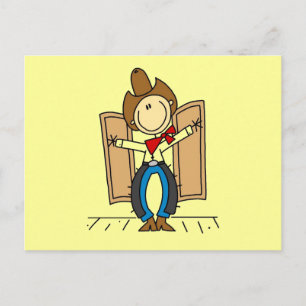 Cowboy at Saloon Tshirts and Gifts Postcard