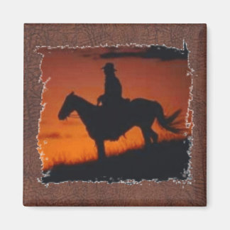Cowboy at Sunset by Amanda Magnet