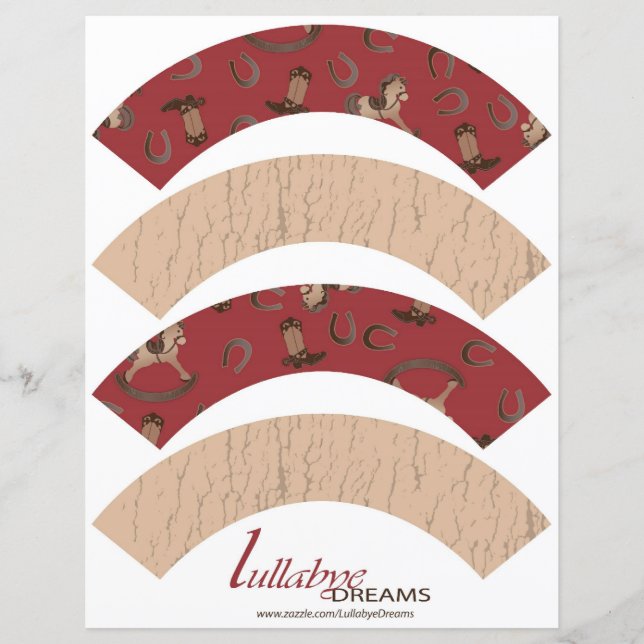 Cowboy Baby Cupcake Wrapper (Front)