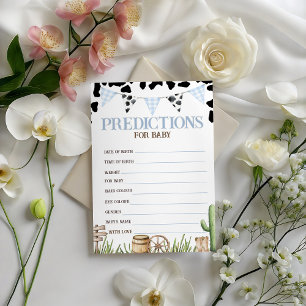 Cowboy Baby Predictions Game Card