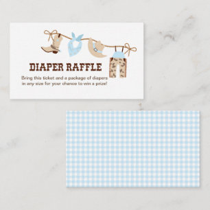 Cowboy Baby Shower Diaper Raffle Enclosure 