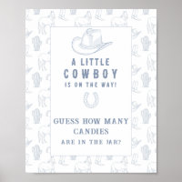 Cowboy baby shower Guess how many candies