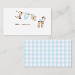Cowboy Baby Shower information Enclosure 