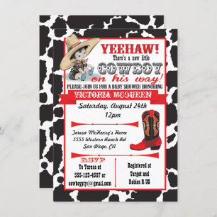 Cowboy Baby Shower Invitation