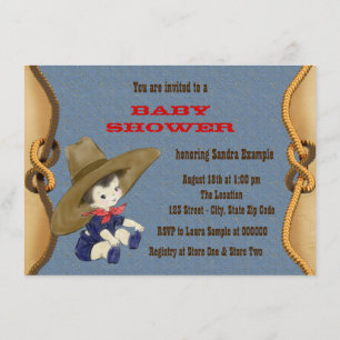 Cowboy Baby Shower Invitation