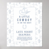 Cowboy baby shower Late night diapers game