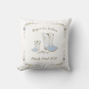 Cowboy Baby Shower Throw Pillow