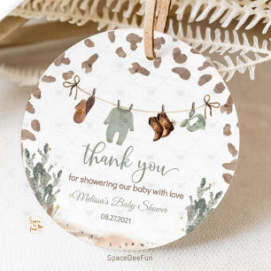Cowboy Baby Shower Western  Favour Tags