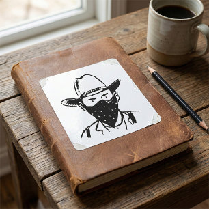 Cowboy Bandit Square Sticker