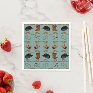 Cowboy Barn Party Napkin