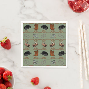 Cowboy Barn Party Napkin