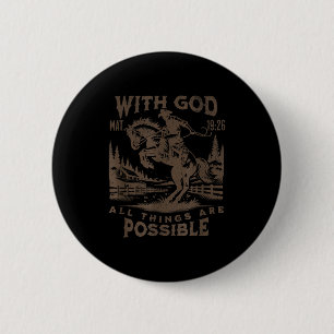 Cowboy Bible Scripture Verse Western Jesus For Men 2 Inch Round Button