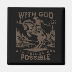 Cowboy Bible Scripture Verse Western Jesus For Men Magnet