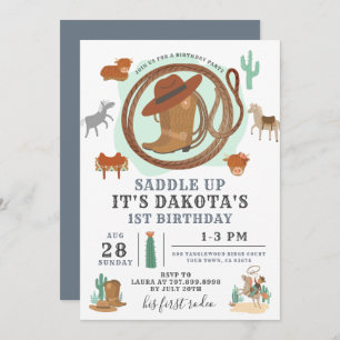 Cowboy Birthday Invitation