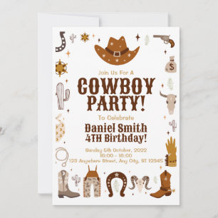 Cowboy Birthday Invitation