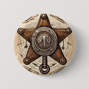 Cowboy Birthday Party - Sheriff 2 Inch Round Button