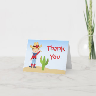 Cowboy Birthday Party Thank You Card