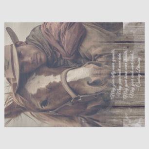 Cowboy Blessing Western Man Horse Tissue Paper
