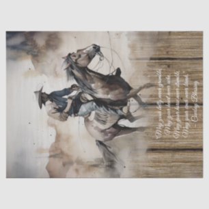 Cowboy Blessing Western Man Horse Tissue Paper