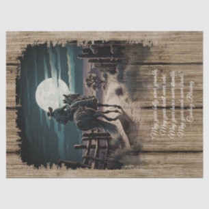 Cowboy Blessing Western Man Horse Tissue Paper
