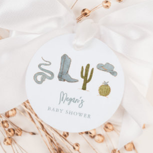 Cowboy Blue Baby Shower Favour Tags